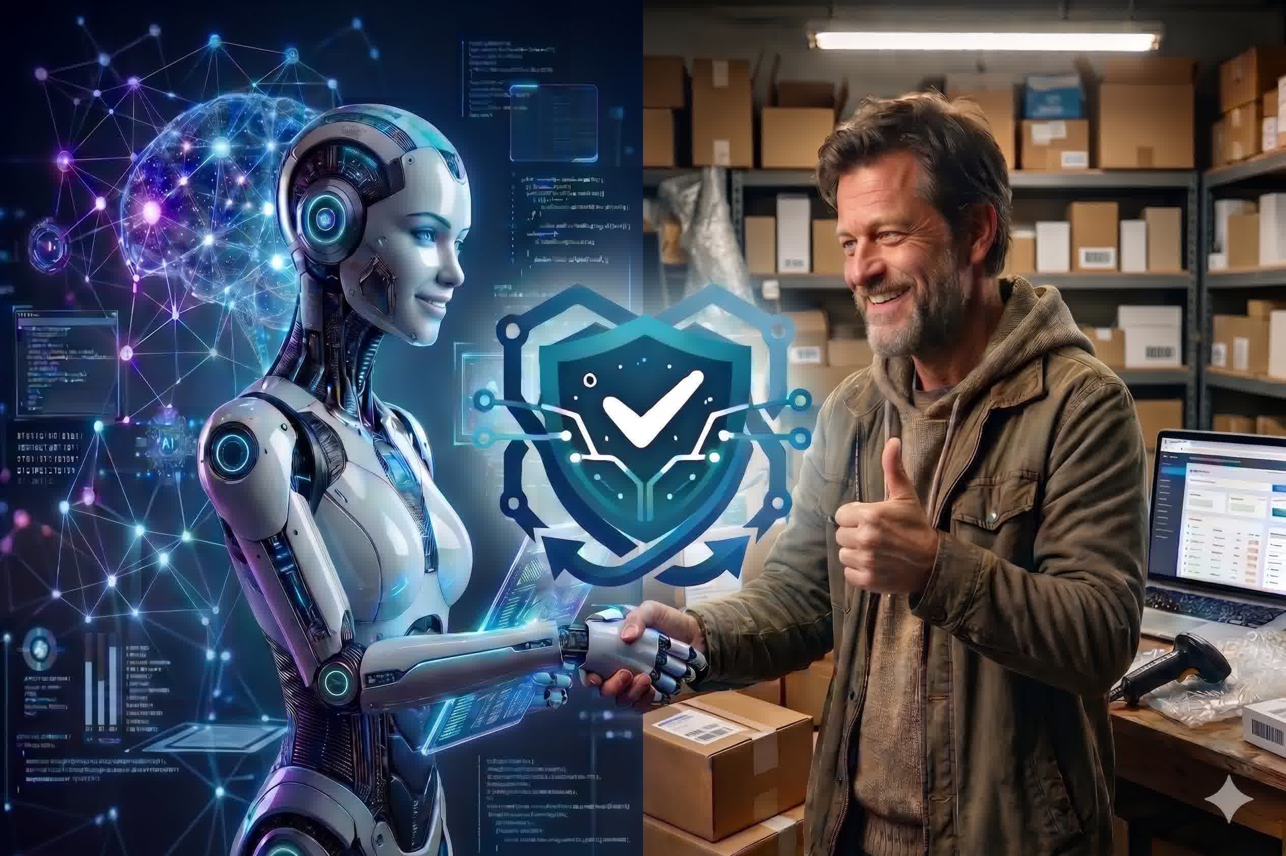 Agente IA y comerciante con confianza Trusteed